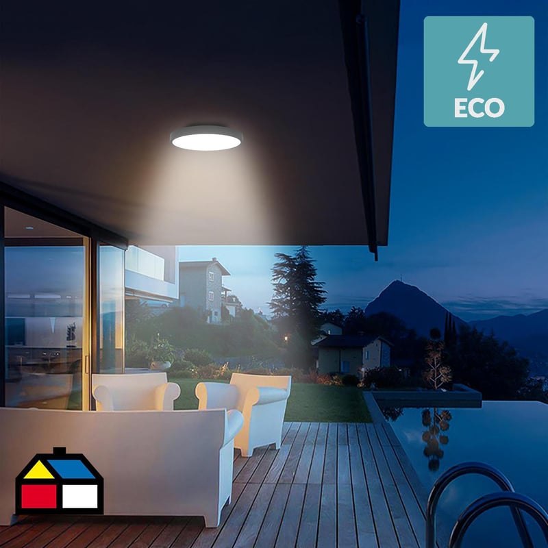 JUST HOME COLLECTION - Plafón Led exterior IP44 negro