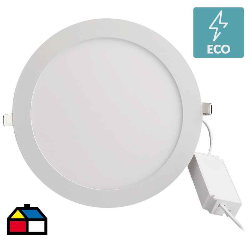 DAIRU - Pack 3 Paneles Led Empotrados Circulares 24W Luz Fría