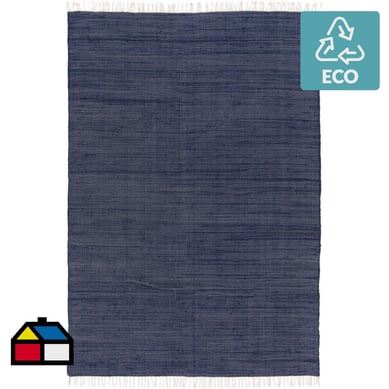 Alfombra chindi cotton 200x300 cm azul oscuro