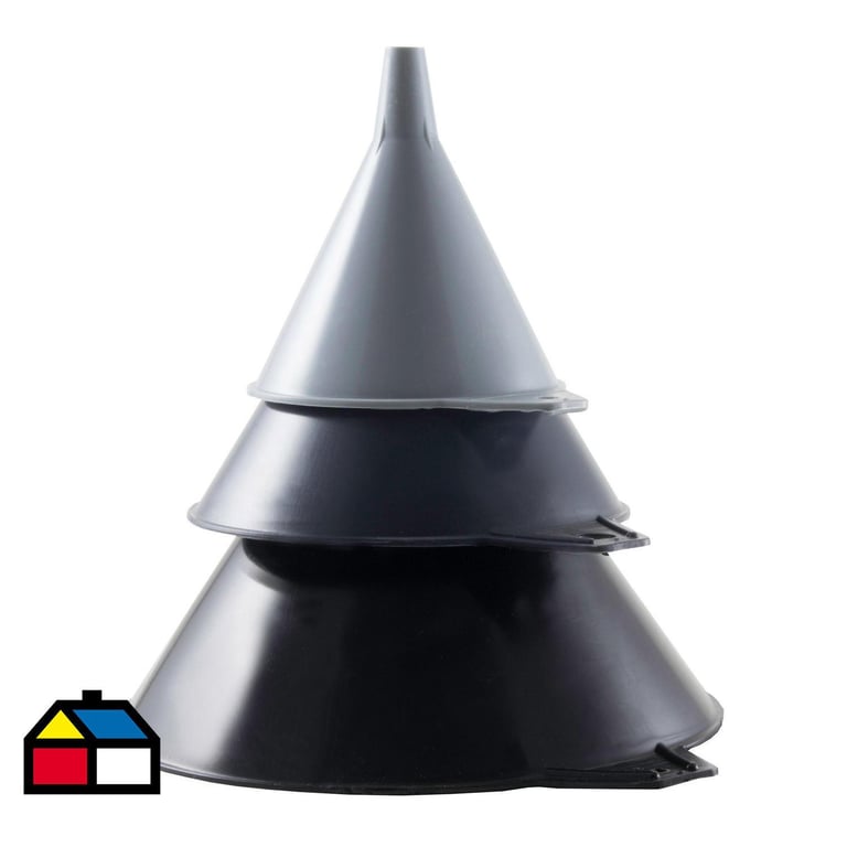 Set de 3 embudos plásticos | Sodimac - Falabella