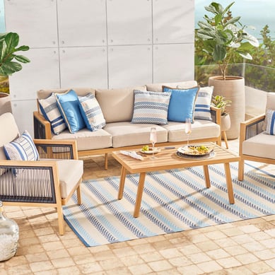 Juego de Living de Terraza Andalucia 5 Personas Beige