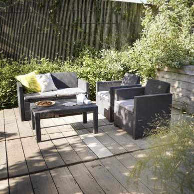 Juego de Living de Terraza Merano 4 Personas Grafito