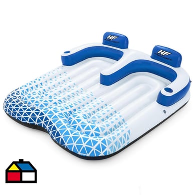 Reposera inflable doble 196x193 cm.