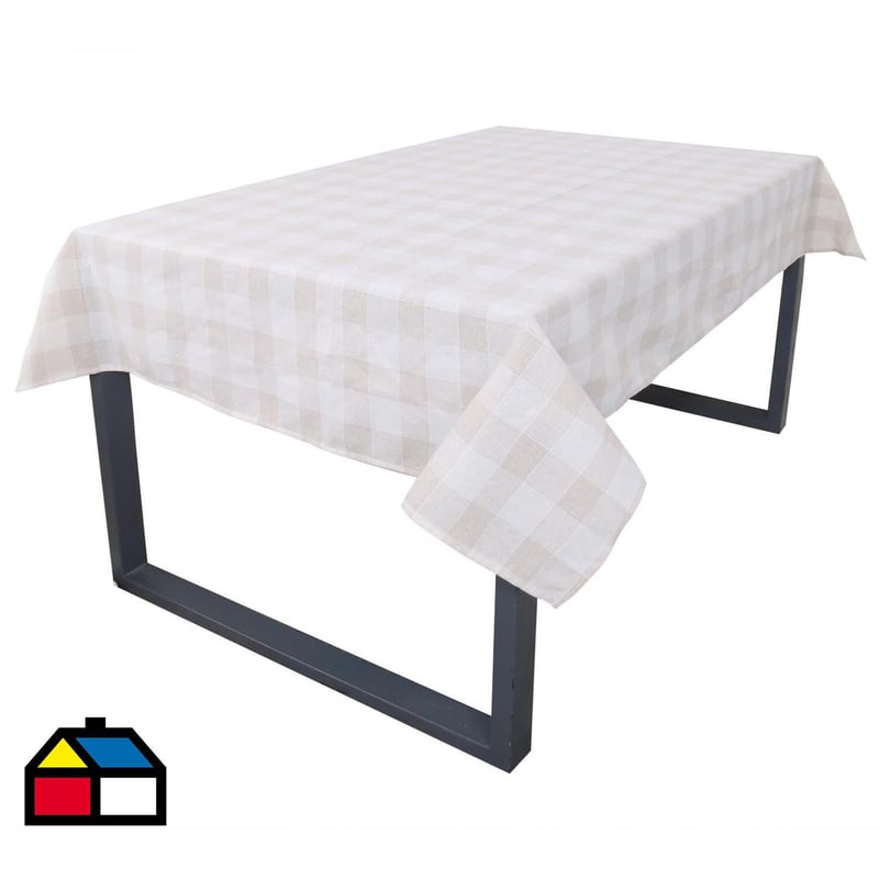 JUST HOME COLLECTION - Mantel cuadrado 180x180 cm checker