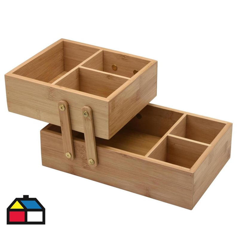 JUST HOME COLLECTION - Caja bambu con divisiones 2n