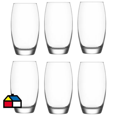 Set 4 vasos vidrio 510 ml