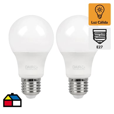 Pack 2 LED A60 E27 7.5W LC