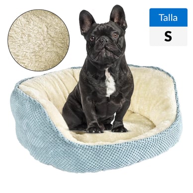 Cama para mascota 55x45 cm celeste, talla S