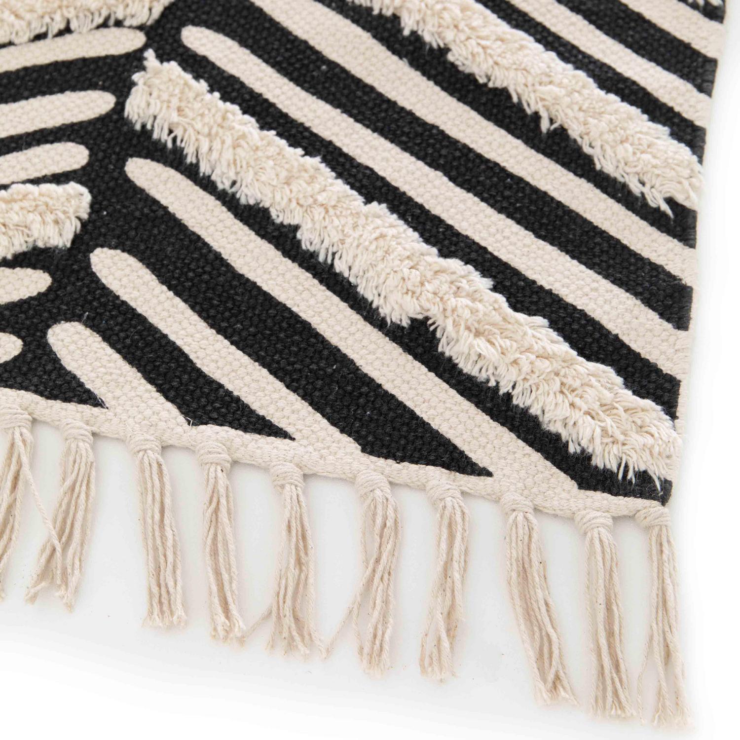 Bajada Jacky 60x115 cm Blanco y Negro | Sodimac - Falabella