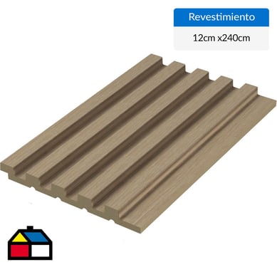 Revestimiento Ranurado para Muro Brown 240x12 cm