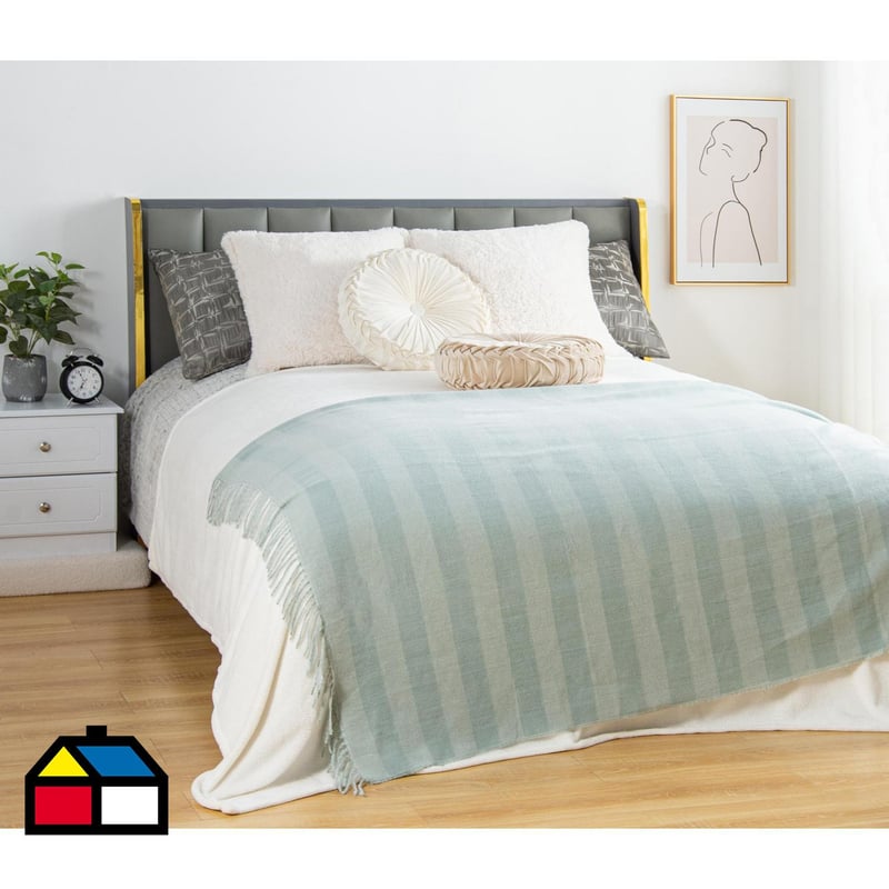 Manta de poliéster reciclado negra de 170x130 cm Gargas | Maisons du Monde