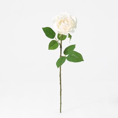 Vara flor artificial rosa blanca 70 cm