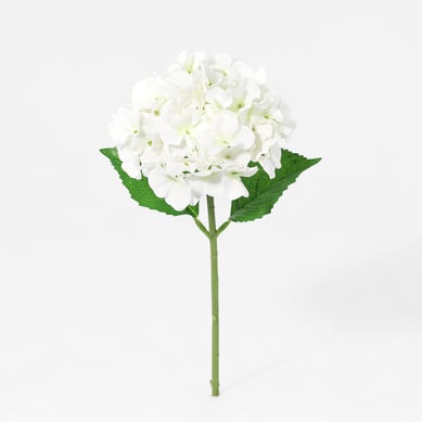 Vara flor artificial hortensia blanca 48 cm