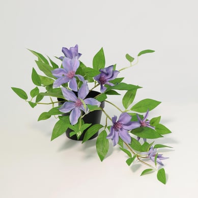 Planta artificial clematis violeta 23 cm