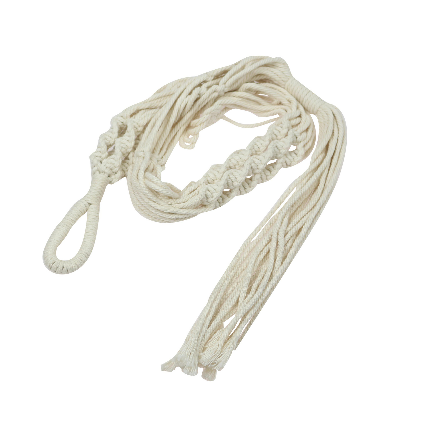 Colgador algodón 125 cm para macetas de 13-23 cm blanco