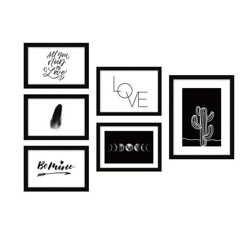 JUST HOME COLLECTION - Set marco foto 5 piezas negro
