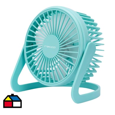 Ventilador Box USB celeste