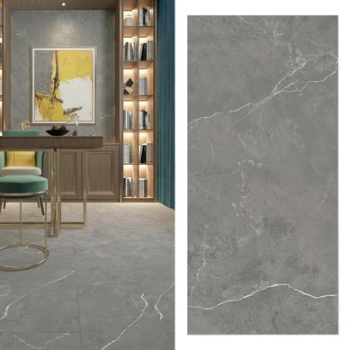 SPC Piso Vinlico 4 mm 30.5x61 cm DELLA Gris 2.42 m2