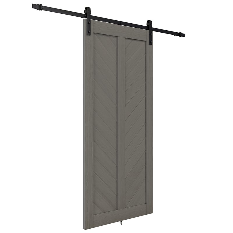 Puerta Corredera MDF/PVC color gris lisa 91x213x3.5 | Sodimac - Falabella