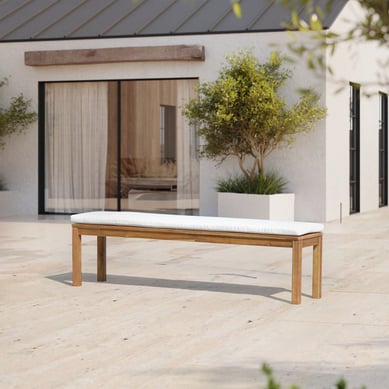 Banco 160x35x46 con cojn madera