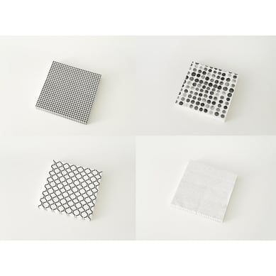 Servilleta Papel 33x33 cm Blanco/Negro