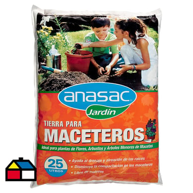 Tierra para Maceteros 25 litros saco