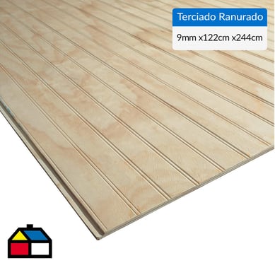 Terciado Ranurado W 9 mm 122 x 244 cm