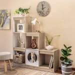 Revisar el Librero Annie de 8 niveles con espacio para mascota del especial Muebles 2025