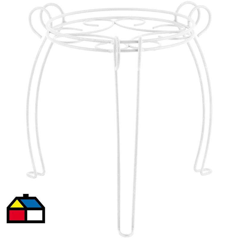 ERGO - Portamacetero mesa de metal 37 cm blanco