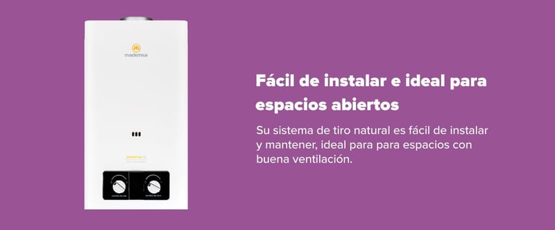 Facil de instalar e ideal para espacios abiertos