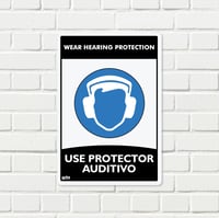 Señal Use Protector Auditivo 22X15Cm