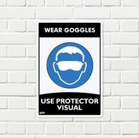 Señal Use Protector Visual 22X15Cm