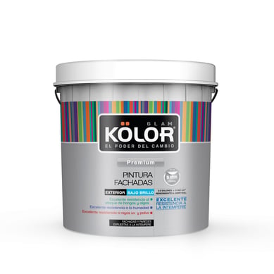 Pintura para Exterior Bajo Brillo Blanco 2.5 Galones