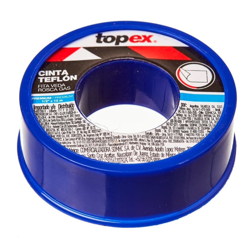 TOPEX - Cinta Teflón ptfe Basic 1/2 Pulg x 10 Metros