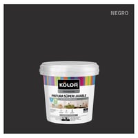 Pintura para Interior Negro Superlavable 1/4 Galón