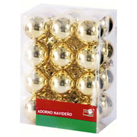 Bolas de navidad 2 cm x24 Unidades Dorado Brillo