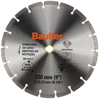 Bauker Disco diamantado segmentado 9 pulgadas 21WR191