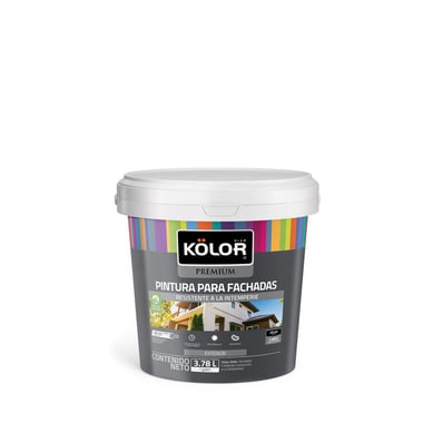 Pintura Premium para Exterior Blanco 1/4 Gal�n