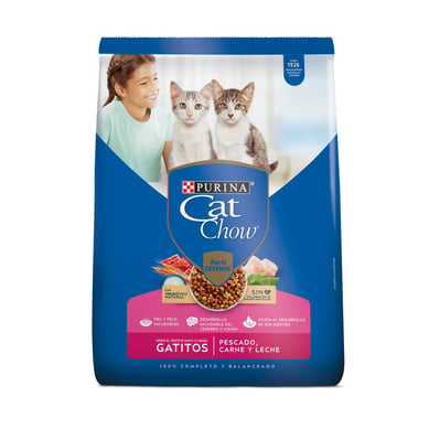 Alimento Seco Pata Gaticos Pescado Carne y Leche Cat Chow 1.5 kg