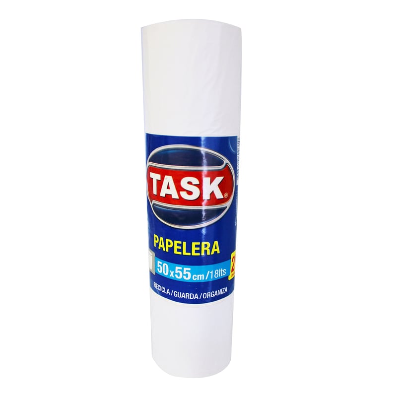 TASK - Bolsa Basura 50x55cm Rollo X20Und Minipapelera Blanco