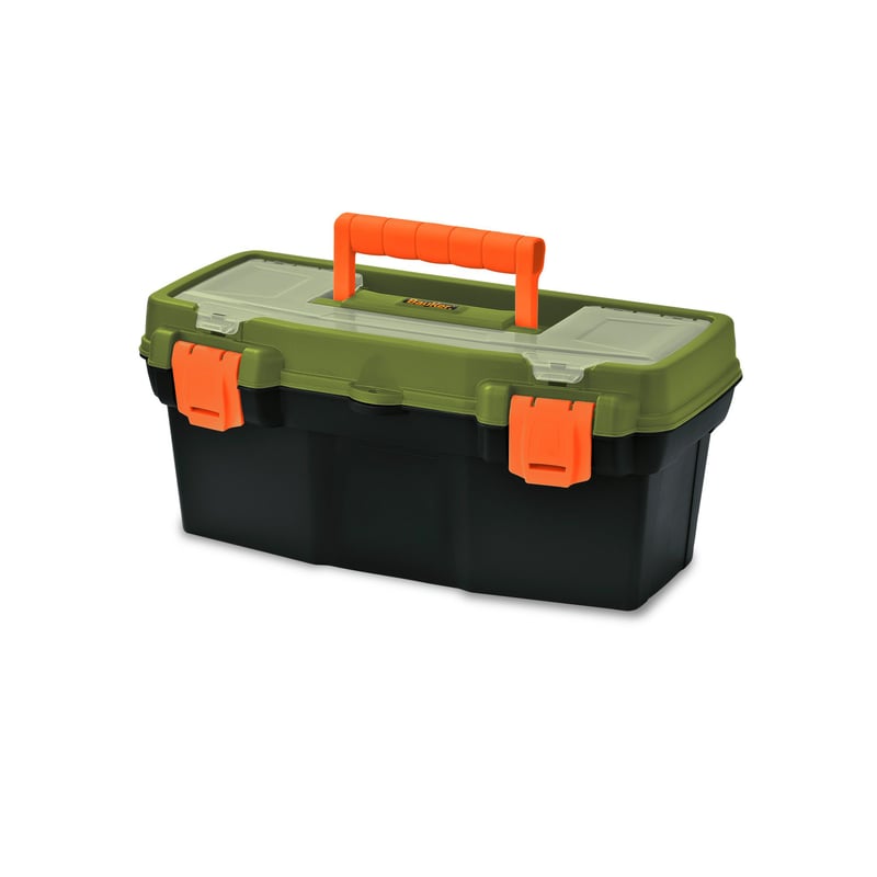 Caja De Herramientas Toolzone TB094: Cofre Resistente De Plástico Con Bandeja Organizadora