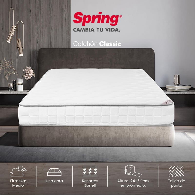 Colchón Sencillo Spring Classic 100x190 cm SPRING | falabella.com