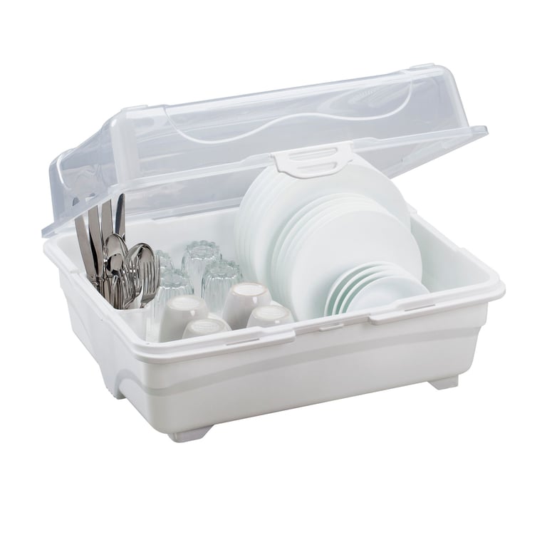 Escurridor De Platos 48 Lt Con Tapa Blanco RIMAX | falabella.com