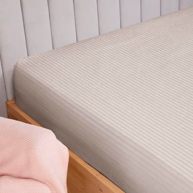 S�bana Ajustable King 300 Hilos 100% Algod�n Taupe