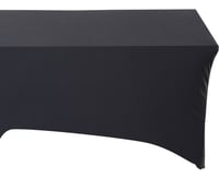 Forro Mesa Rectangular de Poliéster Negro 83 x 76 cm