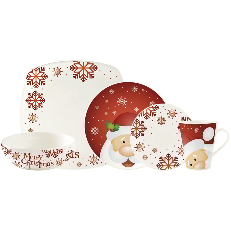 Vajilla 4ptos 20pzs Santa Homecenter