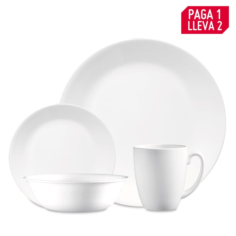 Vajilla Blanca Corelle X 2 Homecenter