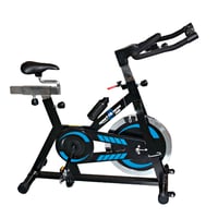 Bicicleta Spinning WT 9.2 Con Ciclocomputador Capacidad 100 Kg Color Negro/Azul