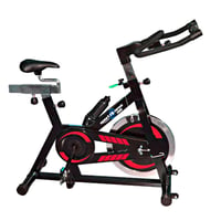 Bicicleta Spinning WT 9.2 Con Ciclocomputador Capacidad 100 Kg Color Negro/Rojo