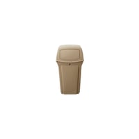 Caneca Plástica 132L Beige Con Tapa